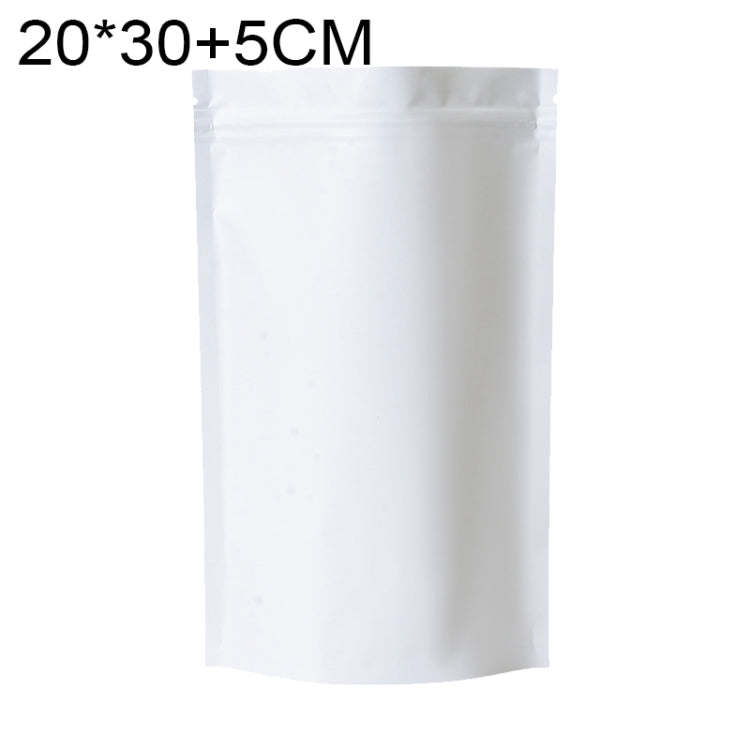 100 Stück/Set mattierte Aluminiumfolie Snack Standbodenbeutel, 20x30+5cm