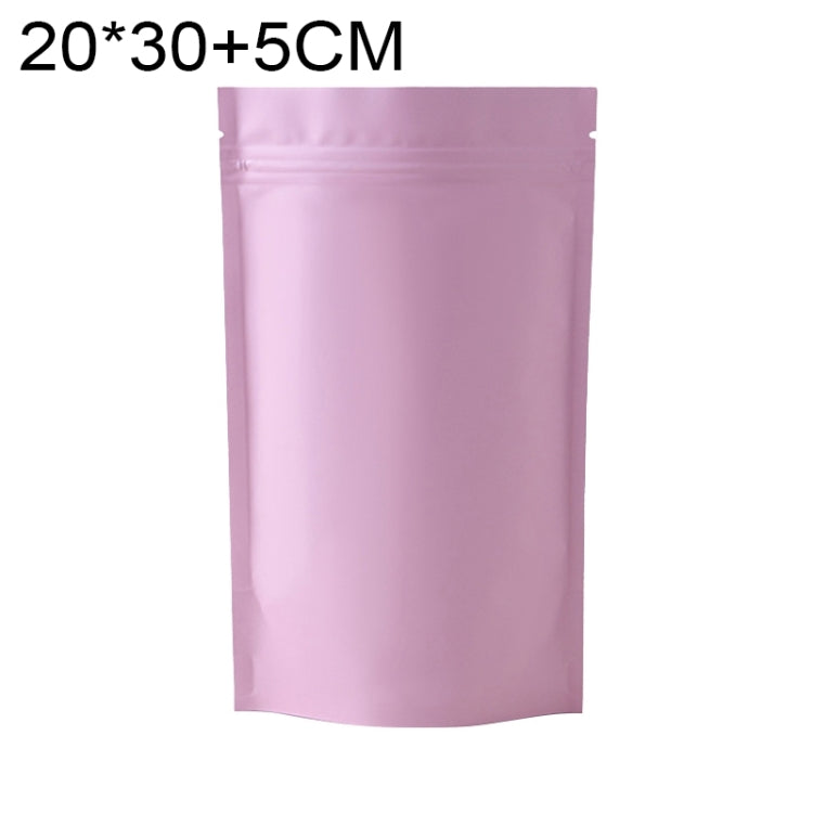 100 Stück/Set mattierte Aluminiumfolie Snack Standbodenbeutel, 20x30+5cm