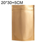 100 Stück/Set mattierte Aluminiumfolie Snack Standbodenbeutel, 20x30+5cm