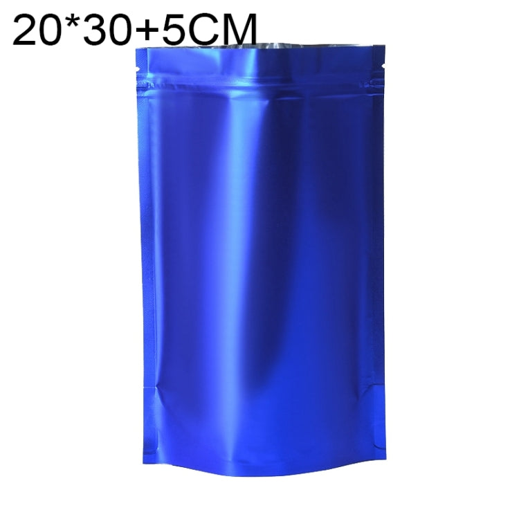 100 Stück/Set mattierte Aluminiumfolie Snack Standbodenbeutel, 20x30+5cm