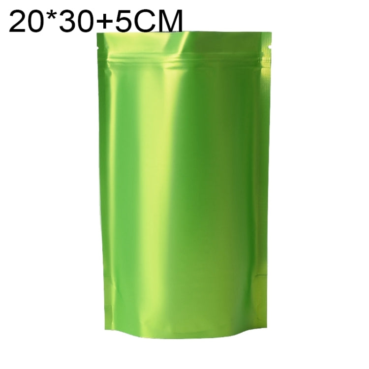100 Stück/Set mattierte Aluminiumfolie Snack Standbodenbeutel, 20x30+5cm