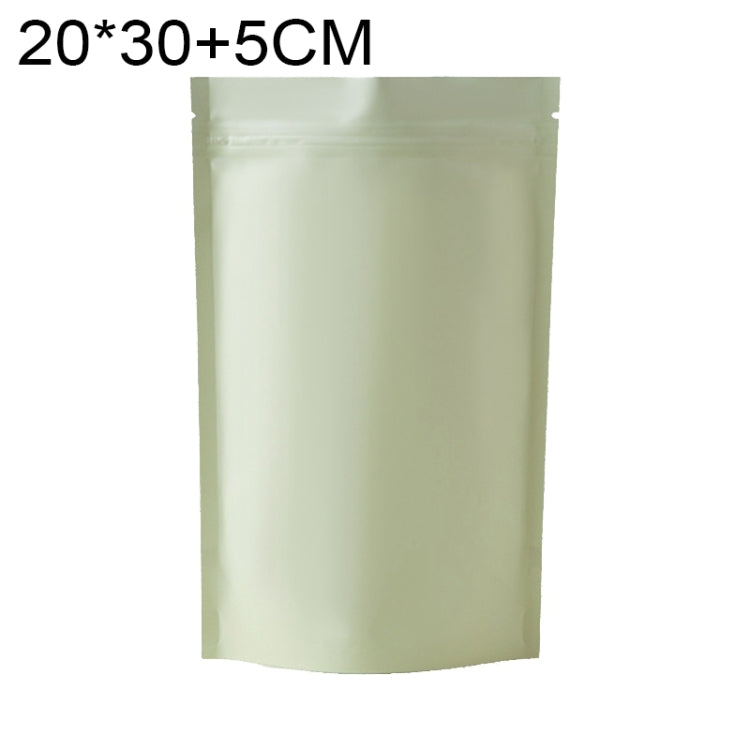 100 Stück/Set mattierte Aluminiumfolie Snack Standbodenbeutel, 20x30+5cm