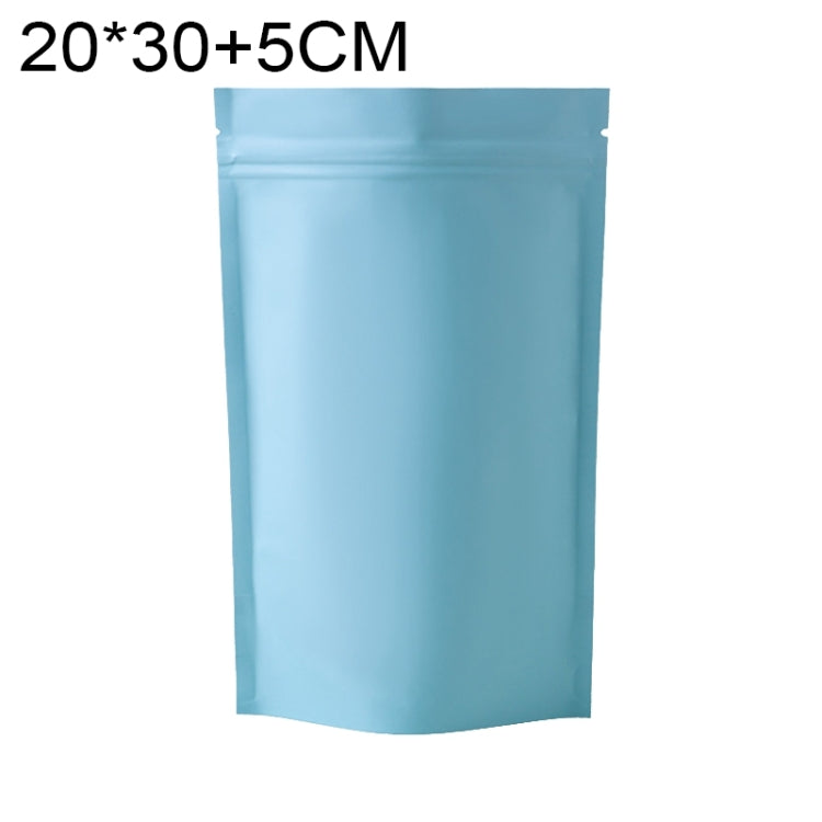 100 Stück/Set mattierte Aluminiumfolie Snack Standbodenbeutel, 20x30+5cm