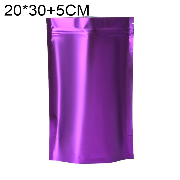 100 Stück/Set mattierte Aluminiumfolie Snack Standbodenbeutel, 20x30+5cm