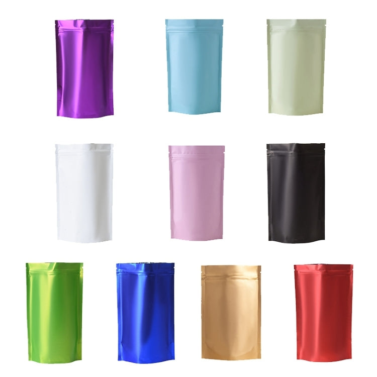 100 Stück/Set mattierte Aluminiumfolie Snack Standbodenbeutel, 20x30+5cm