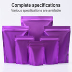 100 Stück/Set mattierte Aluminiumfolie Snack Standbodenbeutel, 20x30+5cm