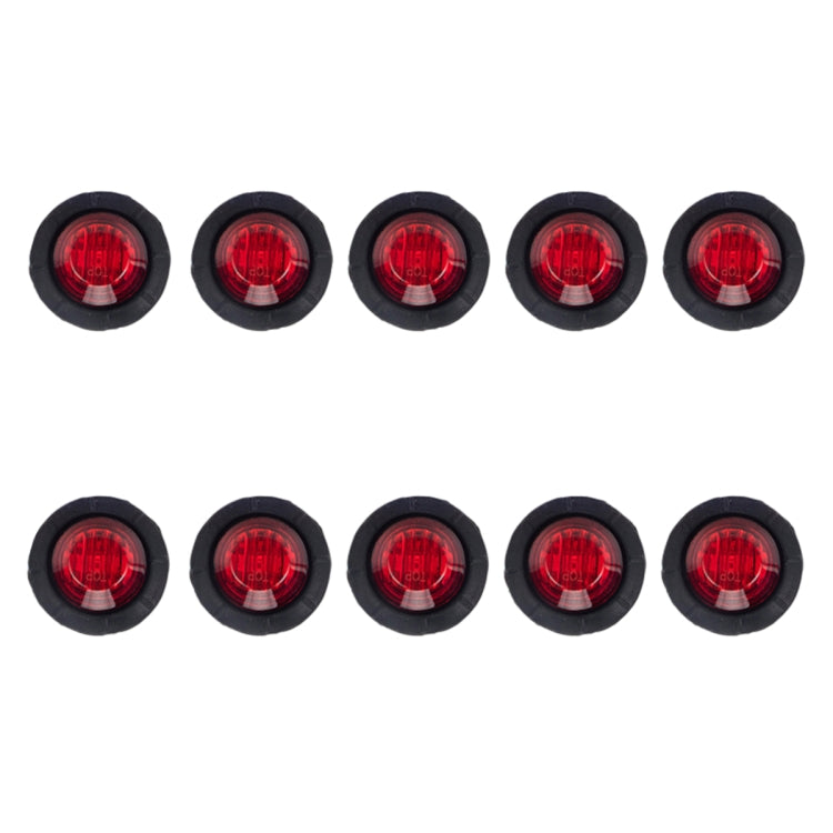 10 in 1 Truck Trailer LED Round Side Marker Lamp, A5010 Red Light, A5011 Amber Light, A5012 White Light, A5013 Red + Amber Light