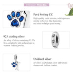 Anhänger aus 925er Sterlingsilber in Form einer Hundepfote, DIY-Armband- und Halskettenzubehör, Hundepfotenknochen