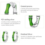 Ohrclips aus Bambus, Damen, aus 925er Sterlingsilber