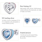 S925 Sterling Silber Herz Zirkon Ohrstecker Damen Ohrringe, Herz Zirkon (Blau)