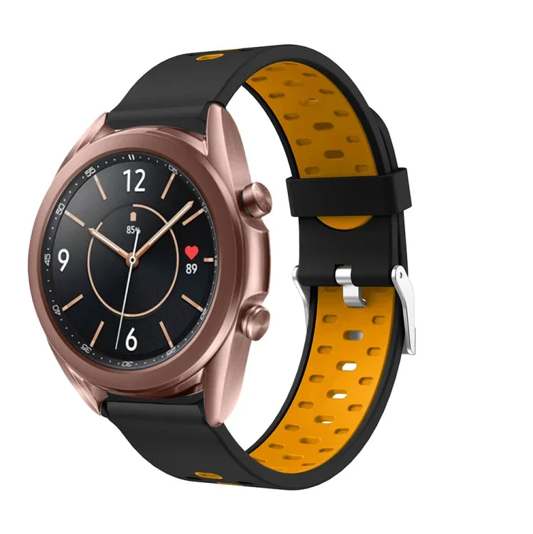 Silikon-Uhrenarmband mit drei Lochreihen, für Samsung Galaxy Watch 3 45 mm