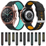 Silikon-Uhrenarmband mit drei Lochreihen, für Samsung Galaxy Watch 3 45 mm