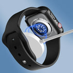 ROCK 2-in-1 PC-Rahmen + Schutzhülle aus gehärtetem Glas, für Apple Watch Series 9 / 8 / 7 (41 mm) und Apple Watch Series 9 / 8 / 7 (45 mm)