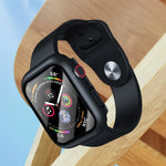 ROCK 2-in-1 PC-Rahmen + Schutzhülle aus gehärtetem Glas, für Apple Watch Series 9 / 8 / 7 (41 mm) und Apple Watch Series 9 / 8 / 7 (45 mm)