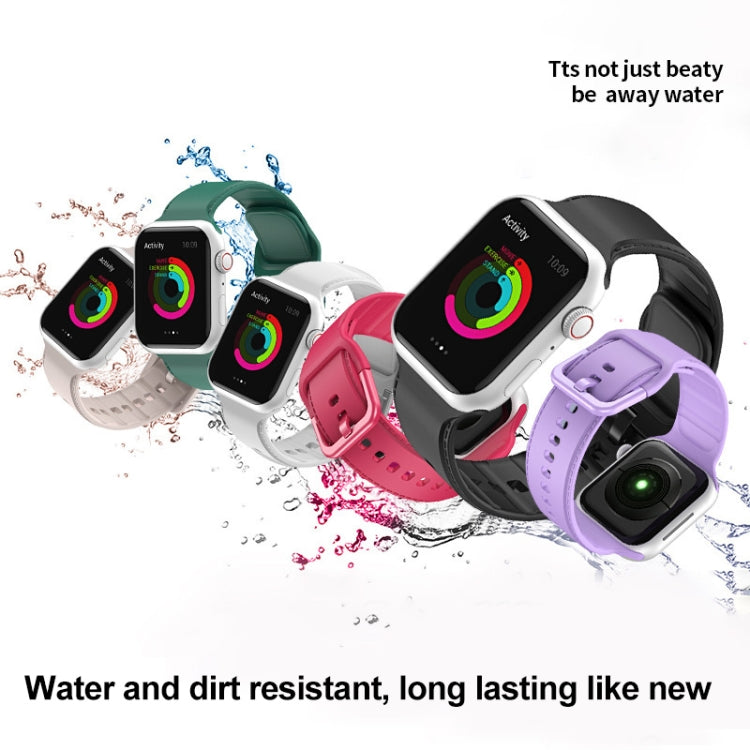 Silikon-Uhrenarmband für Apple Watch Series, 7 45mm / 6&SE&5&4 44mm / 3&2&1 42mm