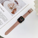 Genuine Leather Watchband For Apple Watch Series, 7 41mm / 6&SE&5&4 40mm / 3&2&1 38mm, 7 45mm / 6&SE&5&4 44mm / 3&2&1 42mm