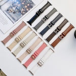 Genuine Leather Watchband For Apple Watch Series, 7 41mm / 6&SE&5&4 40mm / 3&2&1 38mm, 7 45mm / 6&SE&5&4 44mm / 3&2&1 42mm
