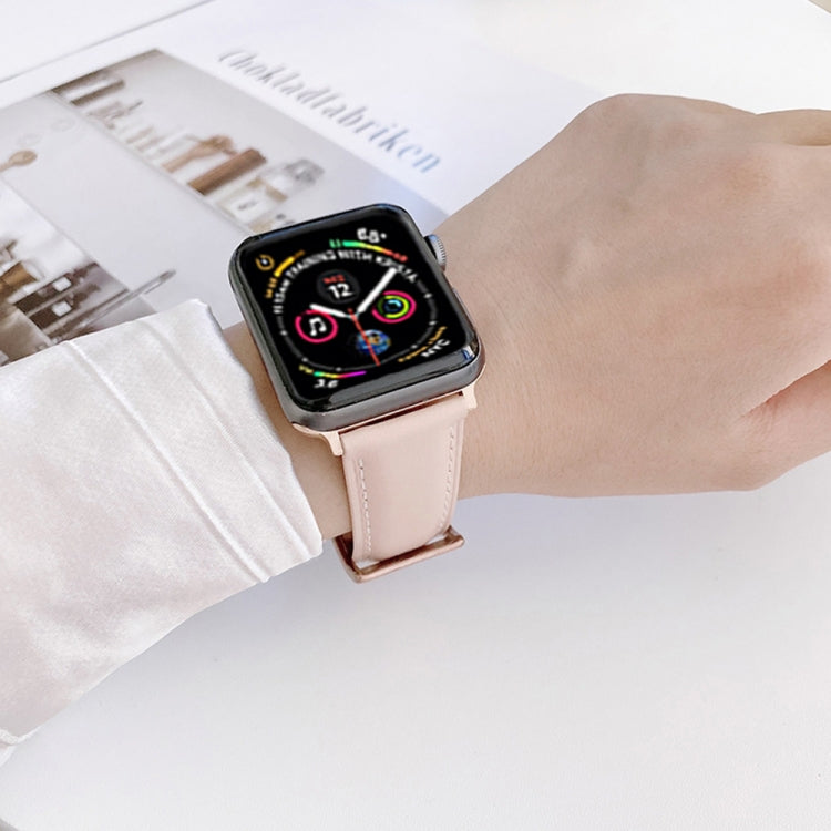 Genuine Leather Watchband For Apple Watch Series, 7 41mm / 6&SE&5&4 40mm / 3&2&1 38mm, 7 45mm / 6&SE&5&4 44mm / 3&2&1 42mm