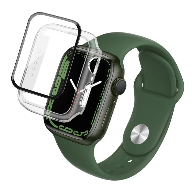 imak PC-Gehäuse mit Schutzglasfolie, für Apple Watch Series 9 / 8 / 7 (41 mm) und Apple Watch Series 9 / 8 / 7 (45 mm)