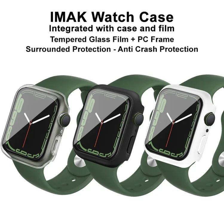 imak PC-Gehäuse mit Schutzglasfolie, für Apple Watch Series 9 / 8 / 7 (41 mm) und Apple Watch Series 9 / 8 / 7 (45 mm)