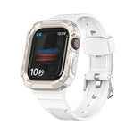 Two-color Armor Integrated Watchband For Apple Watch Series, 7 41mm / 6&SE&5&4 40mm, 7 45mm / 6&SE&5&4 44mm