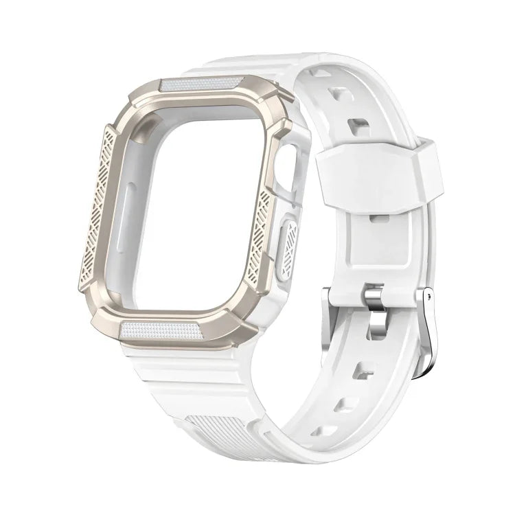 Zweifarbiges, integriertes Armor-Armband für Apple Watch Series 7 (41 mm), 6, SE, 5 und 4 (40 mm) und 7 (45 mm), 6, SE, 5 und 4 (44 mm)