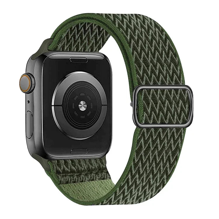 Nylonarmband mit W-Textur für Apple Watch Series 7 (41 mm), 6, SE, 5 und 4 (40 mm), 3, 2 und 1 (38 mm) und 7 (45 mm), 6, SE, 5 und 4 (44 mm) sowie 3, 2 und 1 (42 mm).