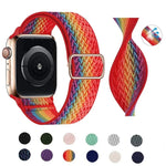 Nylonarmband mit W-Textur für Apple Watch Series 7 (41 mm), 6, SE, 5 und 4 (40 mm), 3, 2 und 1 (38 mm) und 7 (45 mm), 6, SE, 5 und 4 (44 mm) sowie 3, 2 und 1 (42 mm).