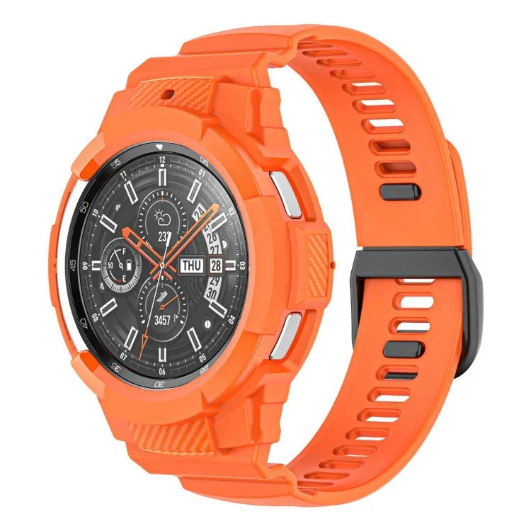 Sport-Silikonarmband aus Carbonfaser, passend für Samsung Galaxy Watch4 Classic 42 mm