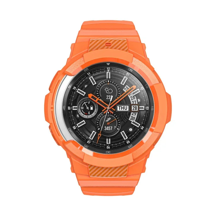Sport-Silikonarmband aus Carbonfaser, passend für Samsung Galaxy Watch4 Classic 42 mm