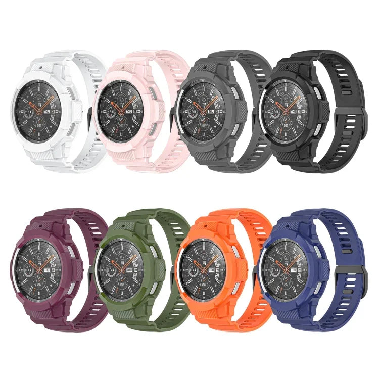 Sport-Silikonarmband aus Carbonfaser, passend für Samsung Galaxy Watch4 Classic 42 mm