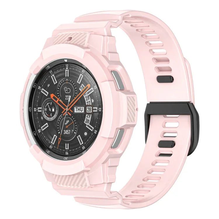 Sport-Silikonarmband aus Carbonfaser, passend für Samsung Galaxy Watch4 Classic 42 mm