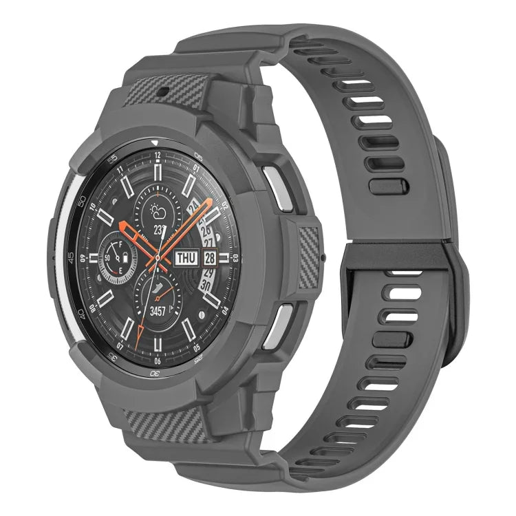 Sport-Silikonarmband aus Carbonfaser, passend für Samsung Galaxy Watch4 Classic 42 mm