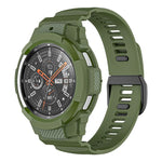Sport-Silikonarmband aus Carbonfaser, passend für Samsung Galaxy Watch4 Classic 42 mm