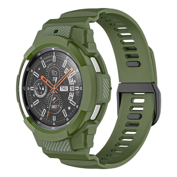 Sport-Silikonarmband aus Carbonfaser, passend für Samsung Galaxy Watch4 Classic 42 mm