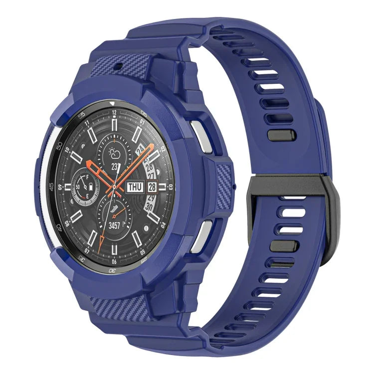 Sport-Silikonarmband aus Carbonfaser, passend für Samsung Galaxy Watch4 Classic 42 mm
