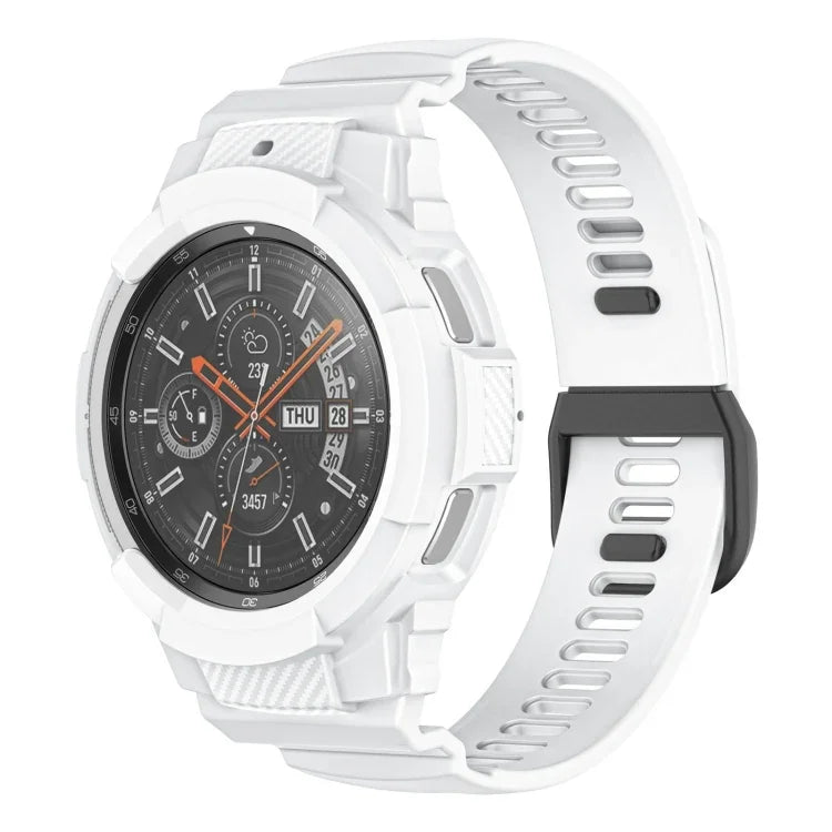 Sport-Silikonarmband aus Carbonfaser, passend für Samsung Galaxy Watch4 Classic 42 mm
