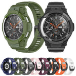 Sport-Silikonarmband aus Carbonfaser, passend für Samsung Galaxy Watch4 Classic 42 mm