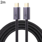 140W USB 2.0 USB-C / Typ-C männlich zu USB-C / Typ-C männlich geflochtenes Datenkabel, 1m, 1,5m, 2m