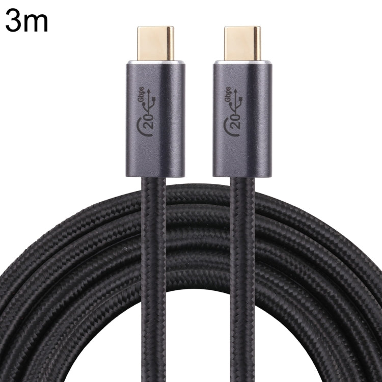 20Gbps USB 3.2 USB-C / Typ-C männlich zu USB-C / Typ-C männlich geflochtenes Datenkabel, 0,5m, 1m, 1,5m, 2m, 3m