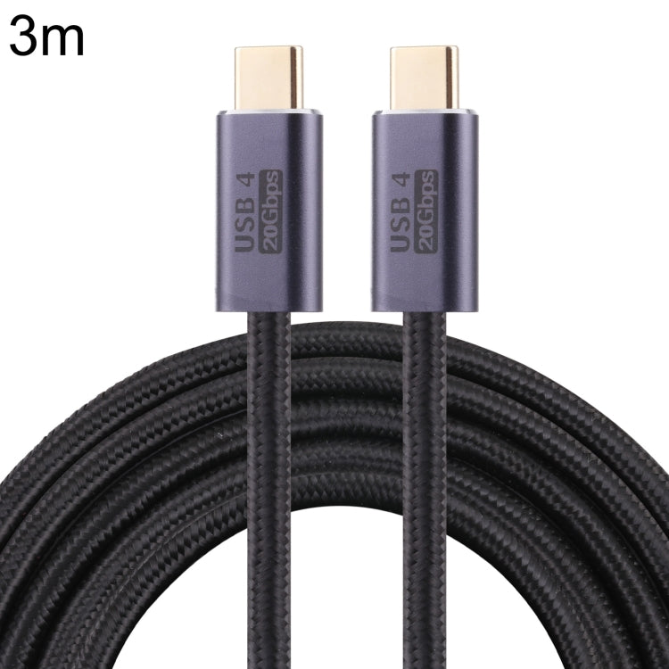 20Gbps USB 4 USB-C / Typ-C männlich zu USB-C / Typ-C männlich geflochtenes Datenkabel, 0,5m, 1m, 1,5m, 2m, 3m