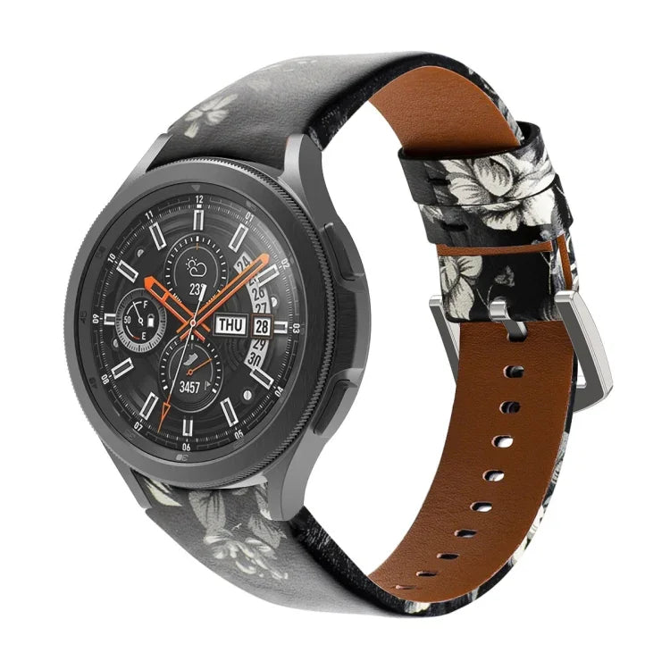 Genuine Leather Watchband, For Samsung Galaxy Watch4 40mm / 44mm