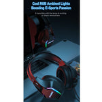awei GM-1 Gaming-Headset mit Mikrofon, Umgebungslicht, USB + 3,5 mm, GM-1