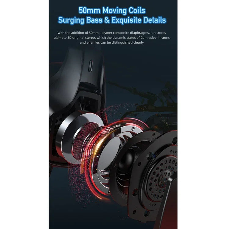 awei GM-1 Gaming-Headset mit Mikrofon, Umgebungslicht, USB + 3,5 mm, GM-1