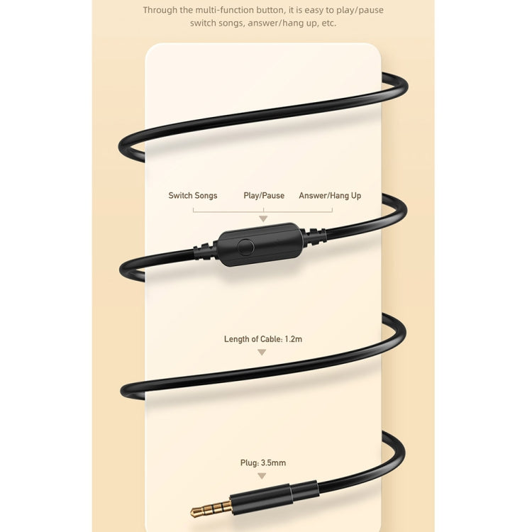 awei GM-6 3.5mm Stereo kabelgebundenes Headset, GM-6 (Schwarz)