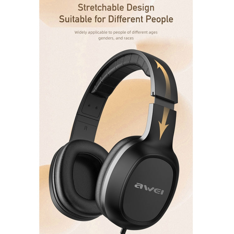 awei GM-6 3.5mm Stereo kabelgebundenes Headset, GM-6 (Schwarz)