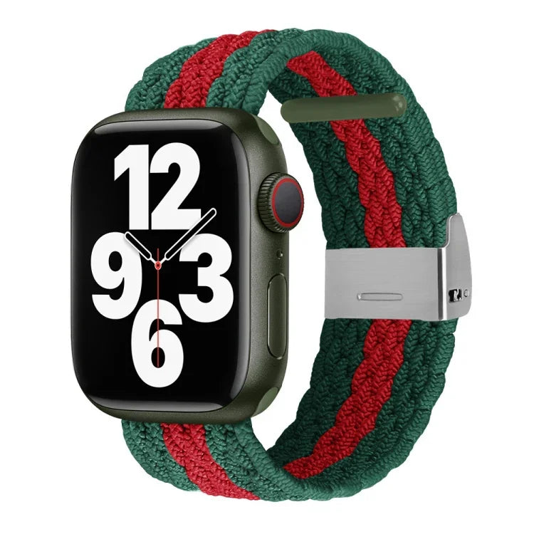 Vertical Texture Braided Watchband For Apple Watch Series, 7 41mm / 6&SE&5&4 40mm / 3&2&1 38mm, 7 45mm / 6&SE&5&4 44mm / 3&2&1 42mm