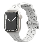 Lace Silicone Watchband For Apple Watch Series, 7 41mm / 6&SE&5&4 40mm / 3&2&1 38mm, 7 45mm / 6&SE&5&4 44mm / 3&2&1 42mm