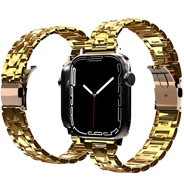 Armband aus galvanisiertem Edelstahl für Apple Watch Series 7 (41 mm), 6, SE, 5 und 4 (40 mm), 3, 2 und 1 (38 mm), 7 (45 mm), 6, SE, 5 und 4 (44 mm) sowie 3, 2 und 1 (42 mm)