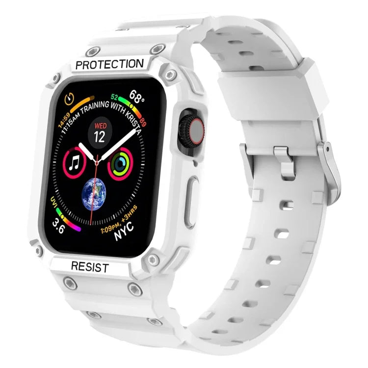 Dreifach widerstandsfähiges, einfarbiges Armband für Apple Watch Series 7 (41 mm), 6, SE, 5 und 4 (40 mm), 3, 2 und 1 (38 mm) und 7 (45 mm), 6, SE, 5 und 4 (44 mm) sowie 3, 2 und 1 (42 mm).